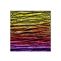 Rainbow Wood Digital Paper Pattern Satin Bandana Scarf 22  X 22 