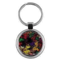 Eiffel Tower Pattern Wallpaper Key Chain (round)