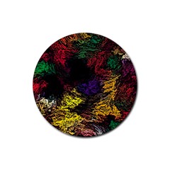 Floral Patter Flowers Floral Drawing Rubber Coaster (round)