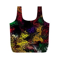 Floral Patter Flowers Floral Drawing Full Print Recycle Bag (m)