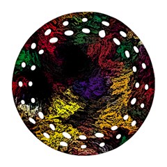 Abstract Painting Colorful Round Filigree Ornament (two Sides)
