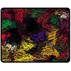 Abstract Painting Colorful Two Sides Fleece Blanket (medium)