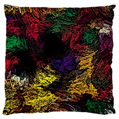 Abstract Painting Colorful Large Premium Plush Fleece Cushion Case (two Sides)