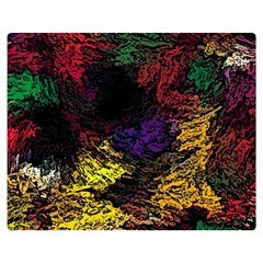 Abstract Painting Colorful Two Sides Premium Plush Fleece Blanket (medium)