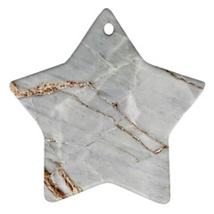 Gray Light Marble Stone Texture Background Star Ornament (two Sides) by Cemarart