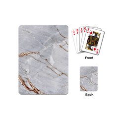 Gray Light Marble Stone Texture Background Playing Cards Single Design (mini)