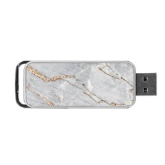 Gray Light Marble Stone Texture Background Portable Usb Flash (one Side) by Cemarart