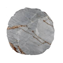 Gray Light Marble Stone Texture Background Standard 15  Premium Round Cushions