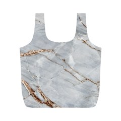 Gray Light Marble Stone Texture Background Full Print Recycle Bag (m)