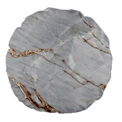 Gray Light Marble Stone Texture Background Large 18  Premium Flano Round Cushions