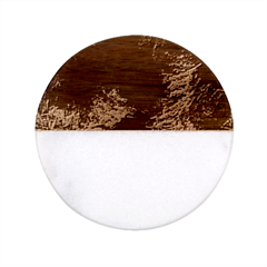 Abstract Painting Colorful Classic Marble Wood Coaster (round)  by Cemarart