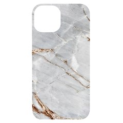 Gray Light Marble Stone Texture Background Iphone 14 Black Uv Print Case by Cemarart