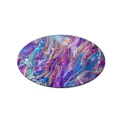 Amethyst Flow Sticker (oval) by kaleidomarblingart