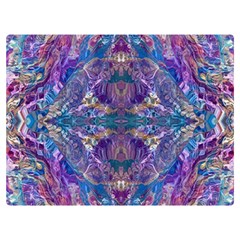 Cobalt Arabesque Two Sides Premium Plush Fleece Blanket (extra Small) by kaleidomarblingart