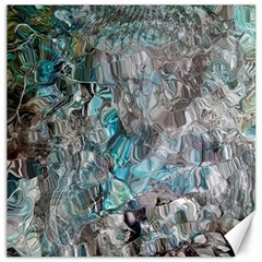 Mono Turquoise Blend Canvas 20  X 20  by kaleidomarblingart