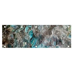 Mono Turquoise Blend Banner And Sign 6  X 2  by kaleidomarblingart