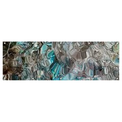 Mono Turquoise Blend Banner And Sign 12  X 4  by kaleidomarblingart