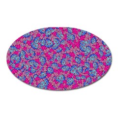 Colorful Cosutme Collage Motif Pattern Oval Magnet by dflcprintsclothing