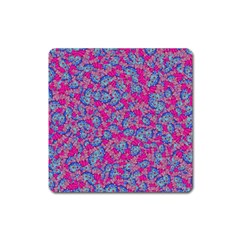 Colorful cosutme collage motif pattern Square Magnet