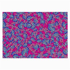 Colorful cosutme collage motif pattern Large Glasses Cloth (2 Sides)