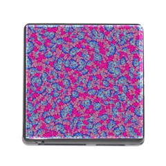 Colorful cosutme collage motif pattern Memory Card Reader (Square 5 Slot)