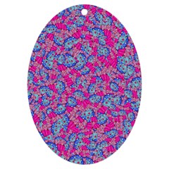 Colorful cosutme collage motif pattern UV Print Acrylic Ornament Oval