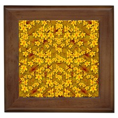 Blooming Flowers Of Lotus Paradise Framed Tile