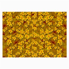 Blooming Flowers Of Lotus Paradise Large Glasses Cloth