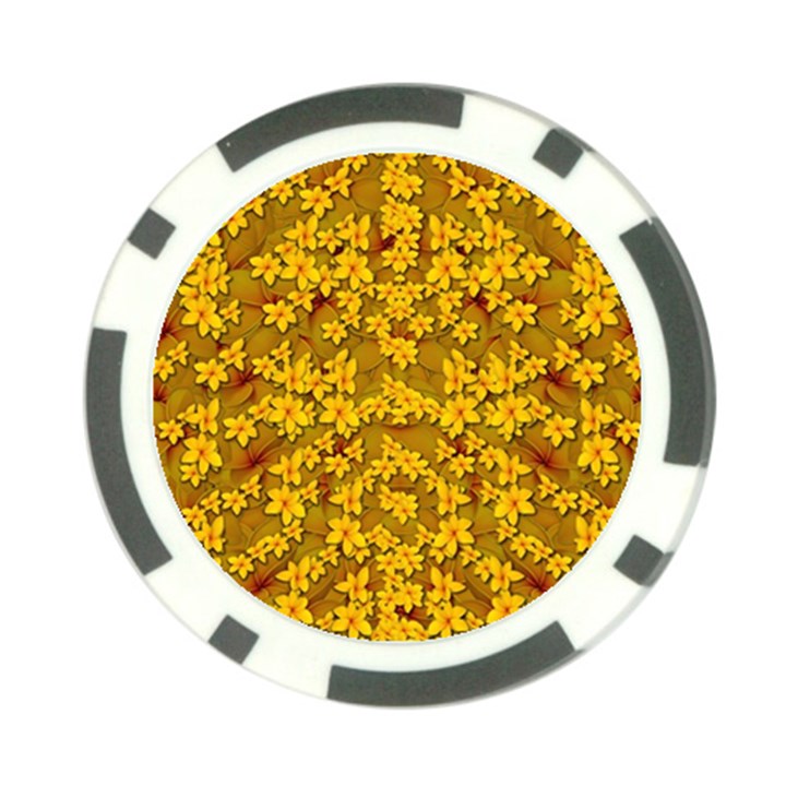 Blooming Flowers Of Lotus Paradise Poker Chip Card Guard