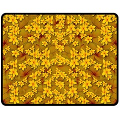 Blooming Flowers Of Lotus Paradise Two Sides Fleece Blanket (medium)