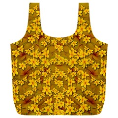 Blooming Flowers Of Lotus Paradise Full Print Recycle Bag (xxxl)