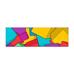 Abstract Cube Colorful  3d Square Pattern Sticker Bumper (100 pack)