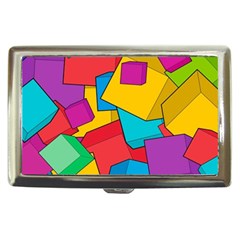 Abstract Cube Colorful  3d Square Pattern Cigarette Money Case