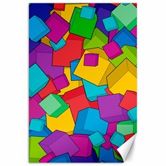 Abstract Cube Colorful  3d Square Pattern Canvas 20  x 30 