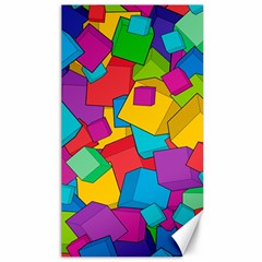 Abstract Cube Colorful  3d Square Pattern Canvas 40  x 72 