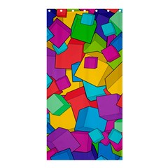 Abstract Cube Colorful  3d Square Pattern Shower Curtain 36  x 72  (Stall) 