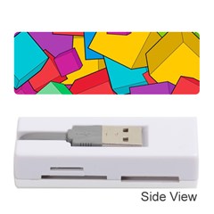 Abstract Cube Colorful  3d Square Pattern Memory Card Reader (Stick)