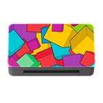 Abstract Cube Colorful  3d Square Pattern Memory Card Reader with CF Front