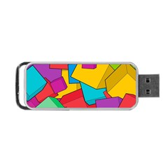 Abstract Cube Colorful  3d Square Pattern Portable Usb Flash (two Sides)