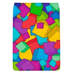 Abstract Cube Colorful  3d Square Pattern Removable Flap Cover (L)