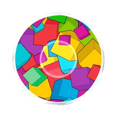 Abstract Cube Colorful  3d Square Pattern On-the-Go Memory Card Reader