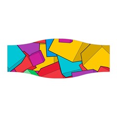 Abstract Cube Colorful  3d Square Pattern Stretchable Headband