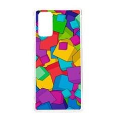 Abstract Cube Colorful  3d Square Pattern Samsung Galaxy Note 20 TPU UV Case