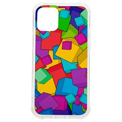 Abstract Cube Colorful  3d Square Pattern Iphone 12 Mini Tpu Uv Print Case	