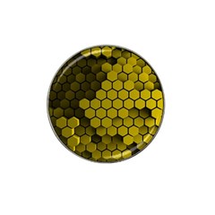 Yellow Hexagons 3d Art Honeycomb Hexagon Pattern Hat Clip Ball Marker (10 Pack)