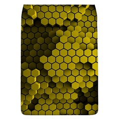 Yellow Hexagons 3d Art Honeycomb Hexagon Pattern Removable Flap Cover (l)