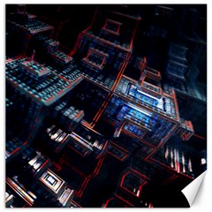 Fractal Cube 3d Art Nightmare Abstract Canvas 16  X 16 