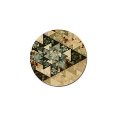 Triangle Geometry Colorful Fractal Pattern Golf Ball Marker