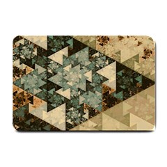 Triangle Geometry Colorful Fractal Pattern Small Doormat