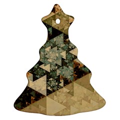 Triangle Geometry Colorful Fractal Pattern Christmas Tree Ornament (two Sides)